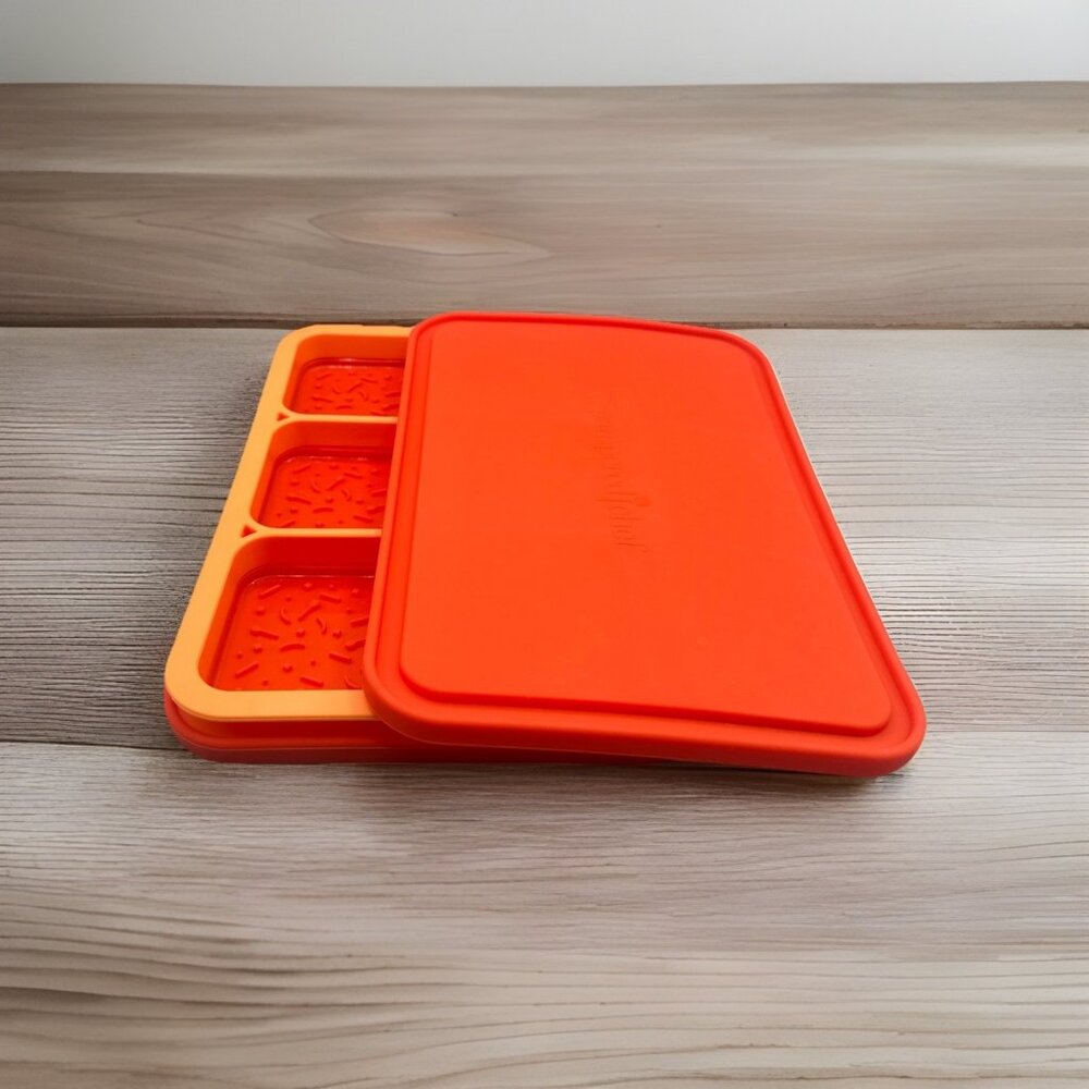 Pampered Chef Ice Cream Sandwich Maker Mold, Silicone & Nylon, Orange,  #2493